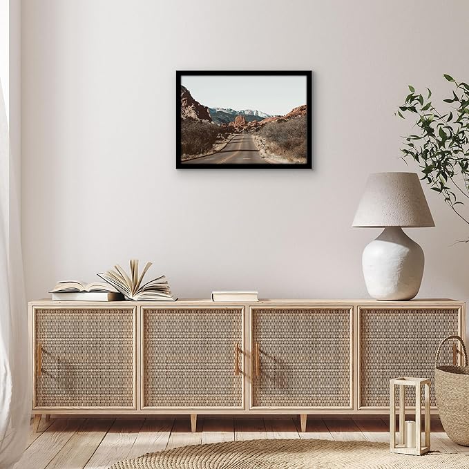 Americanflat 14x20 Picture Frame with Polished Plexiglass - Black Picture Frame - Wide Photo Frames Made of Engineered Wood for Vertical or Horizontal Wall Display - Epic Collection - Black
