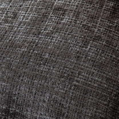 Yaertun Pack of 2 Chenille Textured Decorative Throw Pillow Covers Accent Solid Cushion Cover Soft Cozy Pillow Case with Velvet Back for Couch Sofa Bed Living Room 24x24 Inch Dark Grey