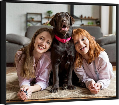 jenesaisquoi Upload Your Photo Image Custom Personalized Photo to Poster Printing Home Decor Wall Art Prints (Black Frame, 24" x 20")