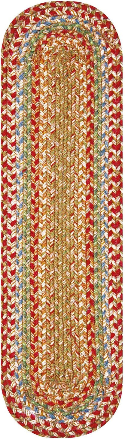 Homespice Azalea Oval Table Runner - 11"x36", Multicolor - Handcrafted with Jute - Rich Colors, Easy to Clean, Durable and Protects Furniture
