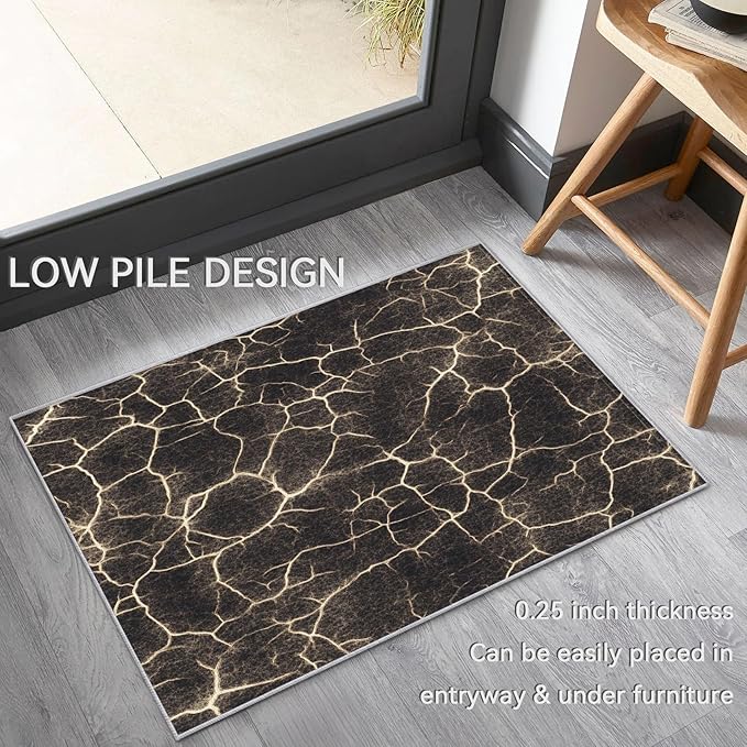 Abstract Rug 8x10 - Abstract Carpet, 4x5 Rug, Modern Marble Texture Rug & Home Decor, Contemporary Area Rug & Room Decor, Washable Non Slip Anti Skid Rugs