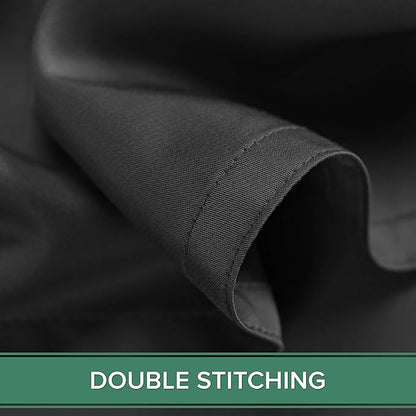 Pure Bamboo King Sheets, Genuine 100% Organic Viscose Derived from Bamboo Bed Sheet Set, Luxuriously Soft & Cooling, Double Stitching, 2 Year Quality Promise (King, Black)