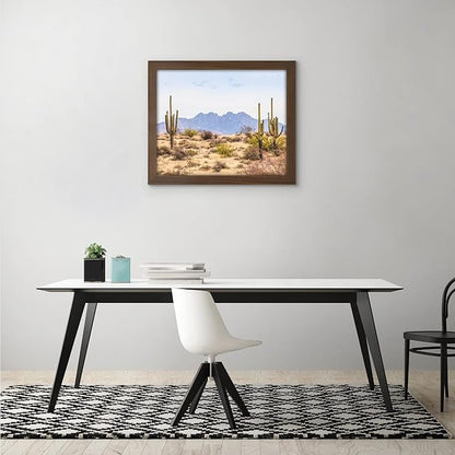 Americanflat 16x20 Picture Frame with Polished Plexiglass - Wide Picture Frames Made of Engineered Wood for Vertical or Horizontal Wall Display - Epic Collection - Mahogany