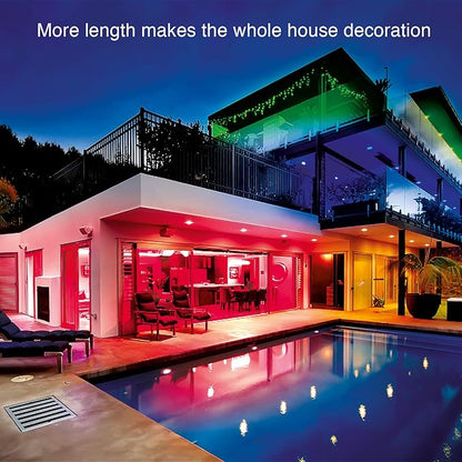 DAYBETTER LED Lights 65.6ft, 5050 RGB Led Strip Lights Flexible Color Changing Remote Control Led Light Strips, 2 Rolls of 32.8ft Led Lights for Bedroom, Living Room, Party Home Decor
