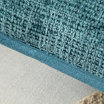 Yaertun Pack of 2 Chenille Textured Decorative Throw Pillow Covers Accent Solid Cushion Cover Soft Cozy Pillow Case with Velvet Back for Couch Sofa Bed Living Room 24x24 Inch Lake Blue