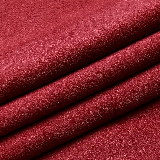 NiNi ALL Decorative Throw Pillow Covers Velvet 26x26 Inch Pack of 2 Burgundy Red Cushion Covers Soft for Couch Sofa Bedroom Living Room Outdoor