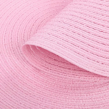 SHACOS Round Braided Placemats Set of 6 Round Table Mats for Dining Tables 15 inch Washable Non Slip Placemats (Pink, 6)