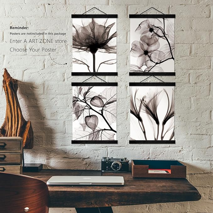 4 Pack Magnetic Picture Frames - 12x16 12x18 12x24 Poster Frame Hanger for Photo Picutre Canvas Artwork Art Print Wall Hanging