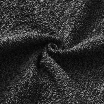 ANRODUO Pack of 2 Textured Boucle Throw Pillow Covers Soft Black Decorative Accent Solid Pillow Cases Cozy Modern Couch Cushion Case for Chair Sofa Bedroom Living Room Home Decor, 20 x 20 Inch