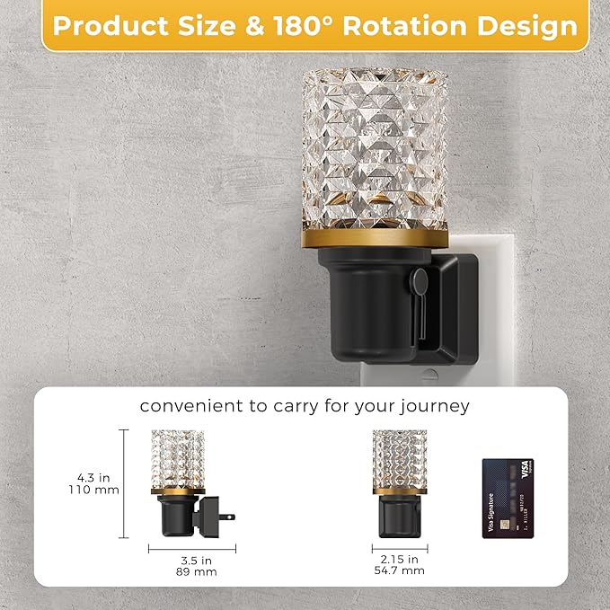L LOHAS LED Night Light, Dimmable Night Lights Plug into Wall, Color Changing Nightlight RGB with Auto Light Sensor, 0-100LM Adjustable Brightness LED Night Light