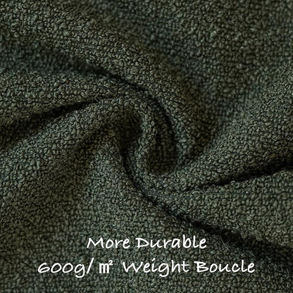GEEORY Decorative Throw Pillow Covers 22x22 Inch Pack of 2,Textured Boucle Neutral Cushion Cases for Bed Couch Sofa, Accent Mordern Farmhouse & Minimalist Home Decor (Olive Green) GE05-22