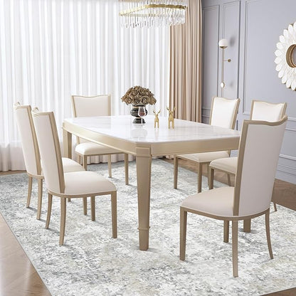 6x9 Area Rugs for Living Room, Washable Modern Abstract Large Rug Neutral Soft Non Slip Kids Rug Stain Resistant Indoor Carpet for Bedroom Nursery Dining Room Playroom Home Office(Beige Grey, 6'x9')