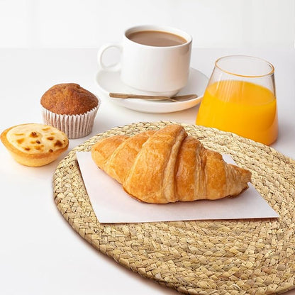 Bencailor 6 Pcs Jute Woven Placemats Natural Braided Placemats Heat Resistant Decorative Table Mats Set of 6 Boho Vintage Table Mats for Christmas Home Dining Kitchen Parties Decoration(Oval)