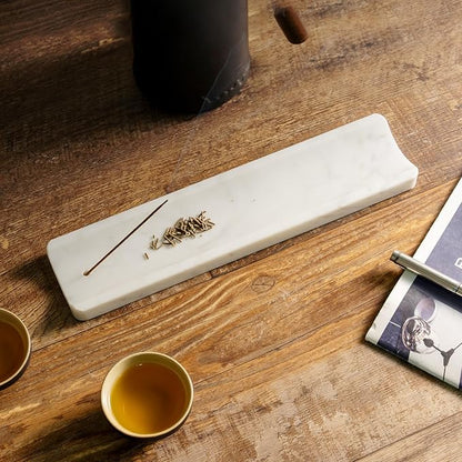 Koville Marble Incense Holder, Incense Holder for Sticks, Incense Sticks Holder Ash Catcher for Meditation Yoga SPA, Natural Stone Incense Burner, Home Table Decor