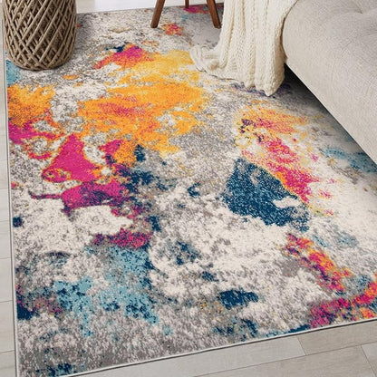 Rugshop Sky Collection Modern Abstract Area Rug - 3'3" x 5' Multi