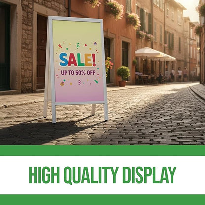 Custom A-Frame Sign Inserts by BCB Print - Durable & Weather-Resistant Plastic Panels | Custom Print Inserts for Sidewalk Boards, Restaurants, Retail & Event Signage | 24"x36"