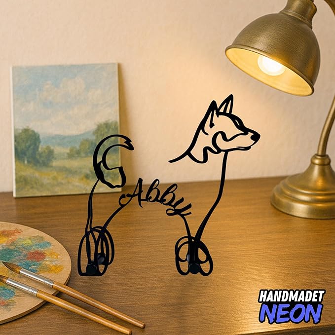 Personalized Rat Terrier Dog Minimalist Sculpture, Custom Pet Name Metal Desk Decor, Decorative Aesthetic Table Sign Gifts For Dogs Lovers, Kids Room, Home Office Decorations