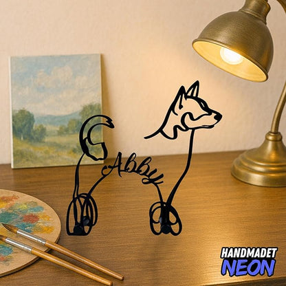 Personalized Rat Terrier Dog Minimalist Sculpture, Custom Pet Name Metal Desk Decor, Decorative Aesthetic Table Sign Gifts For Dogs Lovers, Kids Room, Home Office Decorations