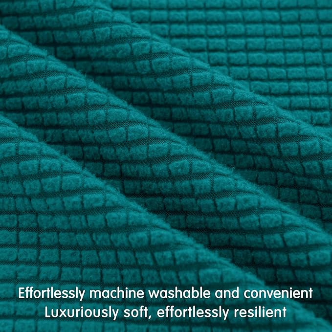 Hokway Couch Cushion Covers Stretch Cushion Covers Sofa Seat Cushion Slipcover Cushion Protector(Teal, Large)