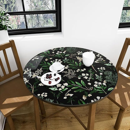 Dark Floral Wallpaper Peel and Stick Green Leaf Wallpaper Vintage Flowers Contact Paper Waterproof Self Adhesive Boho Delicate Wall Paper for Cabinet Kitchen Walls Locker 17.5in x32.8ft