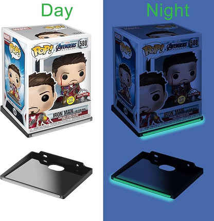 (4 Pack) Black Floating Wall Shelf, Wall Floating Shelves for Funko Pop, Action Figures,Security Cameras, Baby Monitors, Speakers or any small accessories.Weight capacity is 3lb installed by screws.