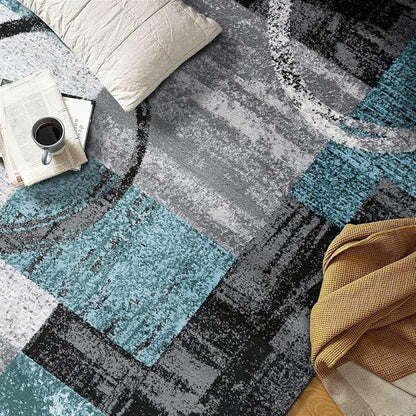 Rugshop Contemporary Abstract Circle Design Soft Area Rug - 3'3" x 5' Gray