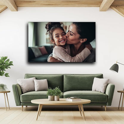 Framed Canvas Prints With Your Photo Personalized Picture Customize Canvas Prints Wall Art Framed 30x20in