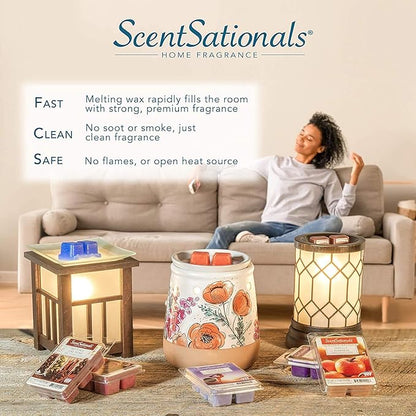 Scentsationals Wax Melt Warmer, Edison Collection Anchorage - Candle Wax Melter for Fragrance Cubes and Tarts