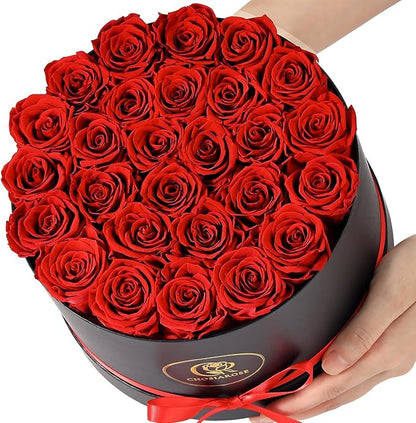 Flowers Forever Preserved Roses - 27 Preserved Flowers for Delivery Women Birthday Gifts for Mom Grandma Forever Flower in a Box Rose Gift for Her Wife Anniversary Valentines Gift for Women