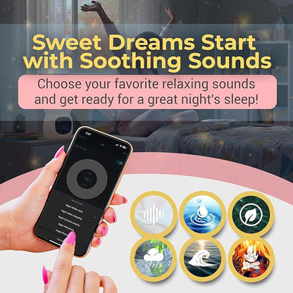 Bumble & Bright App-Controlled Kids Sleep Trainer – Color-Changing Night Light Alarm Clock with Sounds, OK-to-Wake Toddler Clock, USB-C Corded with Backup Battery, Gift for Boys & Girls