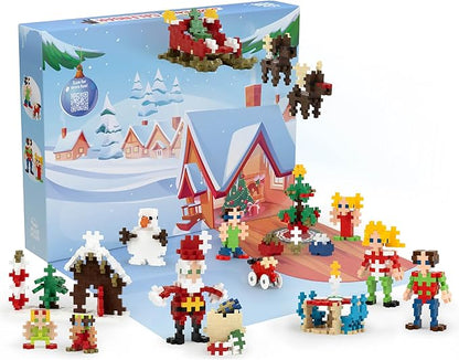 Plus Plus Christmas Advent Calendar 2025, 25 Kids Building Block Toys, Mini 3D Puzzle Kits, Fun Holiday Countdown Stem Gifts, 600 Pieces - Original
