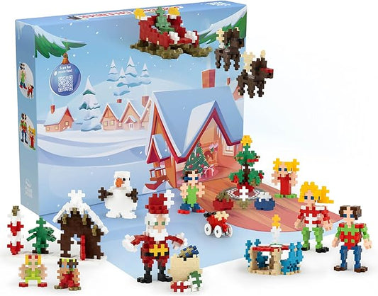 Plus Plus Christmas Advent Calendar 2025, 25 Kids Building Block Toys, Mini 3D Puzzle Kits, Fun Holiday Countdown Stem Gifts, 600 Pieces - Original