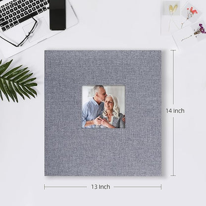 Mublalbum Photo Album 4x6 1000 Photos Linen Cover Large Picture Book Holds Horizontal and Vertical Pockets for Wedding Family Anniversary and Baby (Gray)