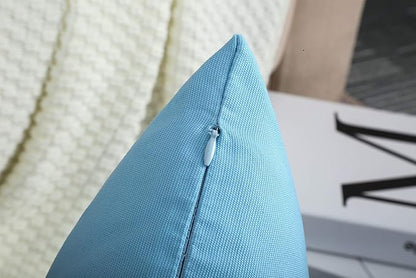 TangDepot Cotton Solid Throw Pillow Covers, 24" x 24" , Sky Blue, 1 Count (Pack of 1)