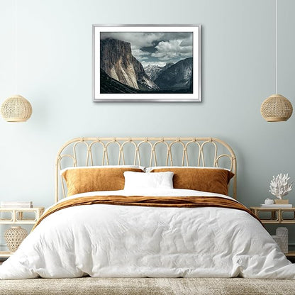 Americanflat 28x40 Poster Frame with Polished Plexiglass - Use as 24x36 Frame with Mat or Display 28x40 Photo Without Mat - Streamline Collection - Thin Border Picture Frames for Wall - Silver