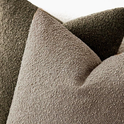 Foindtower Decorative Textured Boucle Throw Pillow Covers Accent Solid Pillow Cases Neutral Soft Cozy Couch Cushion Case for Chair Sofa Bedroom Living Room Home Decor 22x22 Inch,1PC,Light Khaki Tan