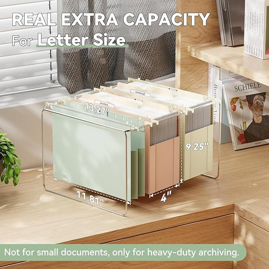 Extra Capacity Plastic Hanging File Folders Letter Size,6 Pack Heavy Duty 4" Expansion for Bulky Files,Pastel Color Hanging Folders with Tabs,Filing Cabinet Organizer for Office Home School