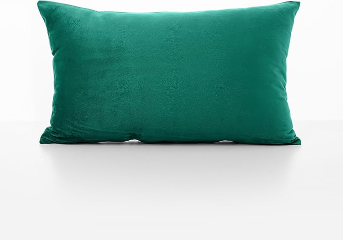 NiNi ALL Decorative Throw Pillow Covers Velvet 12x20 Inch Pack of 2 Teal Cushion Covers Soft for Couch Sofa Bedroom Living Room Outdoor
