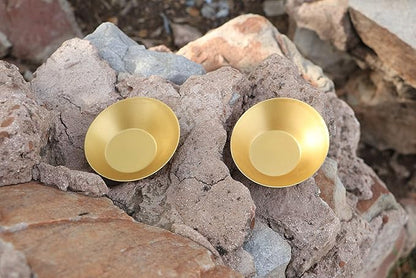 DeKulture Handmade Brass Tea Light Holder Set of 2 – Votive Candle Holders for Home Décor, Weddings, Table Centerpieces, and Gifts – 3 x 1 Inch