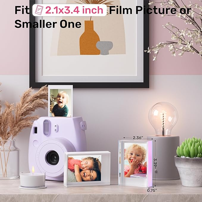 WINKINE Instax Frame, Polaroid Frame for Photos, 2x3 Small Picture Frames for Fujifilm Instax Mini Film, Mini Polaroid Photo Frames, Small Picture Display for Valentine Day Gift for Her Him