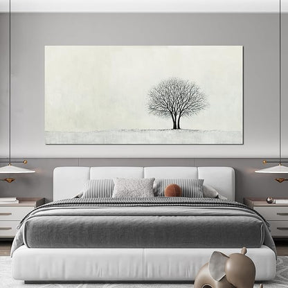 Canvas Wall Art Decor Large Wall Art Pictures for Living Room Canvas Modern Art Wall Decor Black and White Wall Art Decor Minimalist Tree Wall Art Prints Art Work for Home Office Wall Decor 29" X 58"