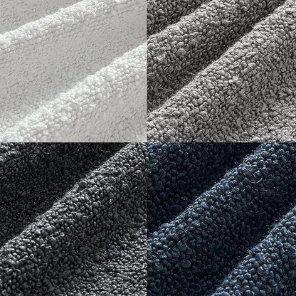 MIULEE Pack of 4 Decorative Textured Boucle Throw Pillow Covers 20x20 Inch Blue Gray Accent Solid Pillow Cases Soft Couch Cushion Covers for Modern Farmhouse Boho Chair Sofa Bed Livingroom Home Decor