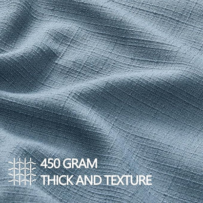 MIULEE Pack of 2 Thick Textured Couch Throw Pillow Covers, Blue Decorative Pillow Covers 20x20, Neutral Linen Cushion Cases for Sofa Bed Living Room Modern Farmhouse Home Decor, No Filling