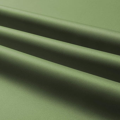 DUALIFE Grommet Curtains Sage Green 84 Inch Length 2 Panels Set Light Blocking Curtains for Bedroom Thermal Insulated Room Darkening Curtains Panels 60 x 84 Inches Long