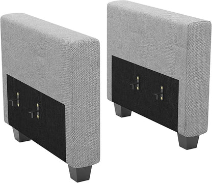 Belffin Armrest Module for Modular Sectional Sofa Couch Side Armrest for Sectional Modular Sofa Fabric Light Grey