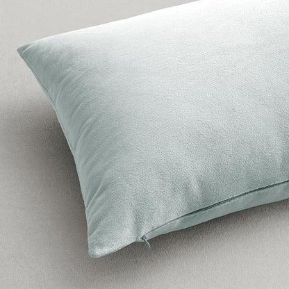 MIULEE Velvet Throw Pillow Covers 20x20 Inch, Pack of 2 - Baby Blue, Soft Solid Decorative Pillow Covers Cushion Cases Modern Luxury Home Decor for Spring Couch Sofa Bedroom Livingroom