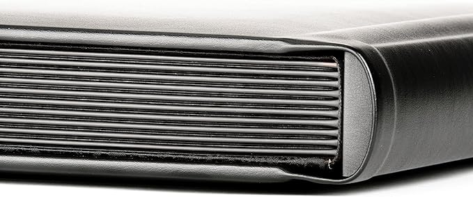 Tuscany Albums Professional Leatherette Bound Slip-in Photo Album 8x10 (10 Page), Black/Black