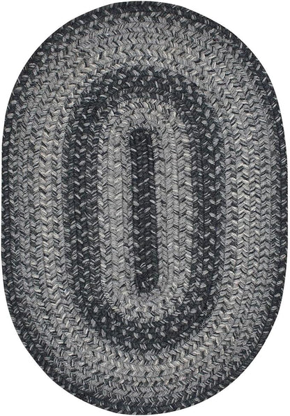Homespice Flint Hill Jute Braided Oval Placemats, Warm Primitive Decor, Set of 6, 13x19 Grey Table Mats - Vibrant Colors, Durable, Easy to Clean and Protects Furniture
