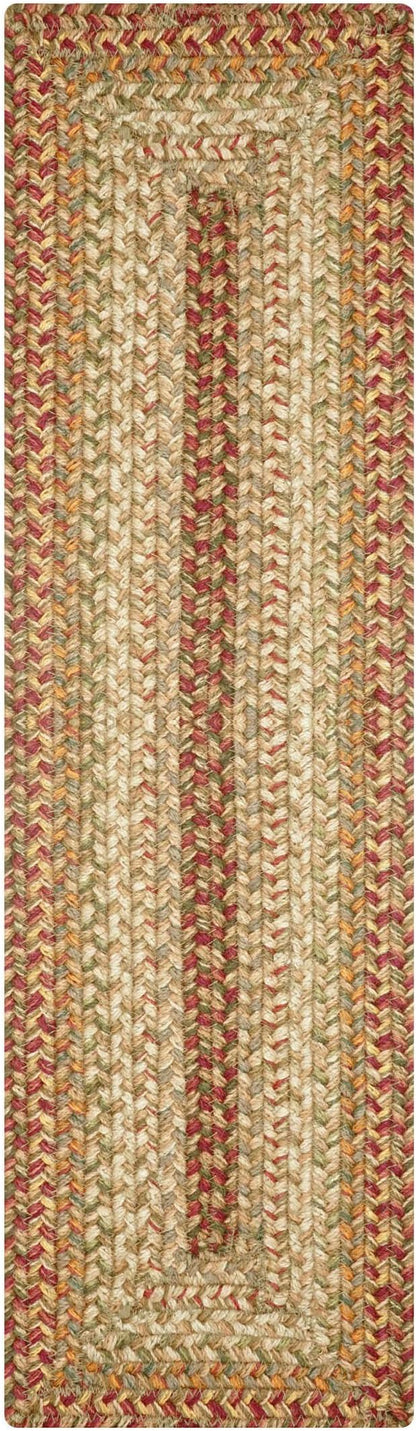 Homespice Harvest Jute Braided Long Table Runner, Warm Country Decor, Multicolor Rectangle 11x36 - Rich Colors, Easy to Clean, Durable and Protects Furniture