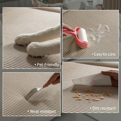 Sectional Couch Covers, Wear Resistant Stretch Sofa Covers Washable Soft Couch Cushion Covers Anti Slip Furniture Protector Sofa Slipcovers for Pets (3 Pieces 3 Seaters Cover, Light Brown)